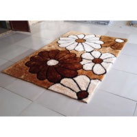 Tapis shaggy 3D personnalisable de luxe à poils longs, design moderne, fabriqué à la machine, en polyester, pour la maison, multifonctionnel