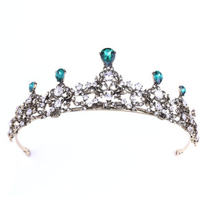 RE3750 คริสตัล Headband แต่งงานเจ้าสาว Diamante เจ้าหญิง Tiara วงมงกุฎเครื่องประดับ Headwear เจ้าหญิง - Product Image 1
