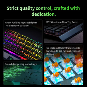 Teclado Inalámbrico para Juegos Razer BlackWidow V4 Mini Hyperspeed de 3 Modos, Intercambiable en Caliente, 5.3, RGB, Portátil, para Esports - Product Image 3