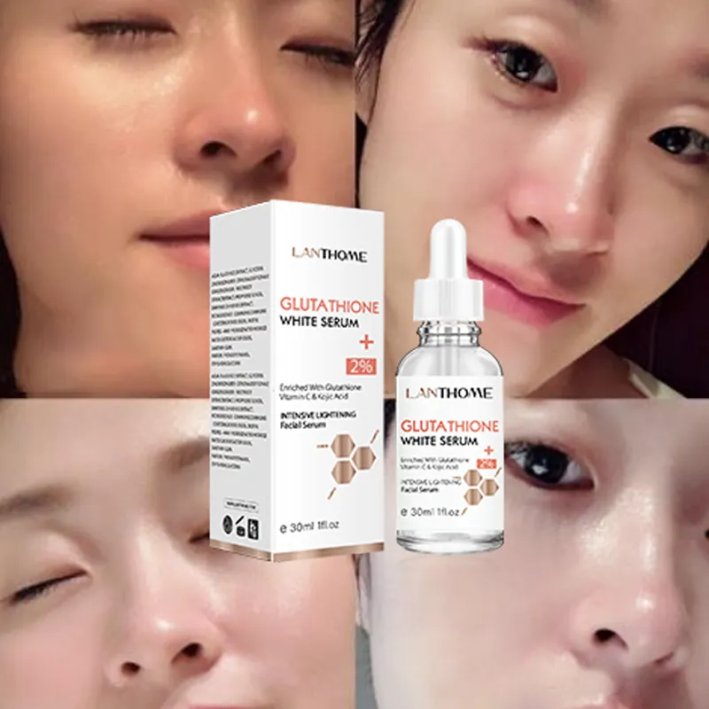 Private Label Vitamin C Kojic Acid Skincare Ladies Shine Glutathione Serum Skin Whitening Facial Serum