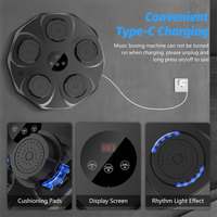 Appareil de boxe électronique intelligent avec cible musicale et lumière LED, mini machine d'entraînement de boxe musicale intelligente