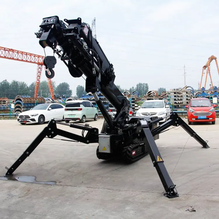 China Electric Hydraulic Folding Mini Spider Cranes 3 Ton 5 Ton Price With CE