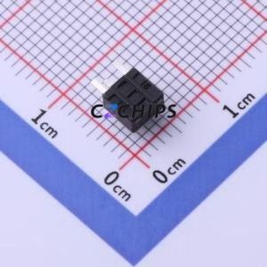 YTS1H0172DBT10 Tactile Switch Through hole Component (THT) Switch Single Pole Single Throw Round Button 2.5N Right Angle Insert - Product Image 2