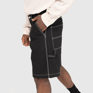 Pantalones Cortos de Mezclilla para <span class=keywords><strong>Hombre</strong></span>, Estilo Carpintero, Holgados, con Costuras en Contraste, Estilo Urbano, Personalizados - Product Image 4