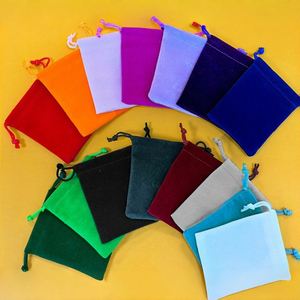 Multi-Color Velvet Drawstring <b>Bag</b> Luxury Jewelry Storage Pouch <b>Small</b> <b>Gifts</b> Premium Eco-Friendly Reusable Customizable Logo - Product Image 1