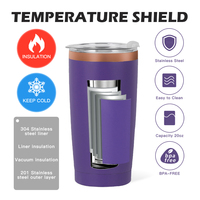 Mug de camping en acier inoxydable à double paroi de 20 oz, plaqué or arc-en-ciel, gravé au laser, tasse à café de voyage