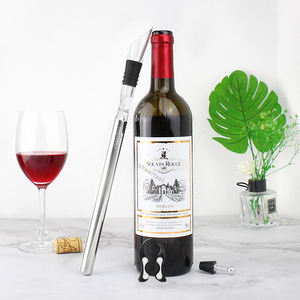 Gepersonaliseerde Item Wijn Chiller Stick Met Wijn Beluchter Set Laser Logo Instant Wijnfles Chiller Hoge Kwaliteit <span class=keywords><strong>Champagne</strong></span> Chiller - Product Image 5