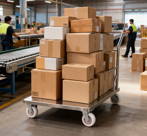 플랫폼 트롤리 카트 다용도 플랫 수납 카트 쇼핑 트롤리 헤비 듀티 4륜 플랫폼 트롤리 - Product Image 4