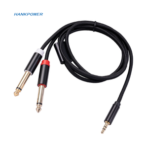 Ordenador chapado en oro de aleación de aluminio conectado a la consola mezcladora <span class=keywords><strong>2</strong></span> en 1 Cable blindado de audio de 3,5mm a 6,35mm - Product Image 3