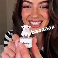 Porte-clés rechargeable en plastique, nouveau design, en forme de canard, jouet anti-stress de poche, jouet sensoriel pour l'anxiété, porte-clés mignon