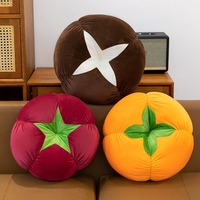 Coussin en peluche tomate mignon, rond et doux, garnissage en coton PP, unisexe, pour les commandes en gros de magasins de cadeaux et importateurs