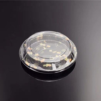 Conteneur à sushi rond en PS/BOPS biodégradable à usage unique, impression sur mesure, avec couvercle, pour l'emballage alimentaire, emballage sous blister