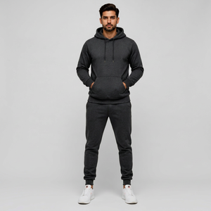 Custom Lightweight Polyester Fleece Casual Tracksuit Manufacturer | OEM ODM Private Label Men's Women's Hooded <b>Jogging</b> <b>Suit</b> - Product Image 1
