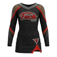 Nouveautés, ensembles d'uniformes de cheerleading pour enfants, robes de danse, costumes de cheerleader pour adolescentes avec strass, design gratuit