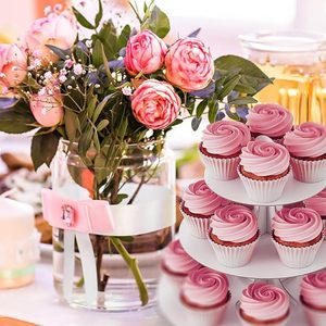 DAMAI Soporte de 3 Niveles para Cupcakes, Torre de Cupcakes DIY para Exhibición en Mesa de Postres, Decoración para Fiestas Temáticas de Cumpleaños - Product Image 5