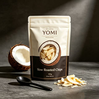 Sachet alimentaire personnalisé imprimé en plastique, refermable, en aluminium recyclable, pour tranches de noix de coco et fruits secs