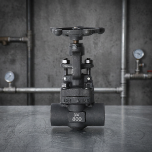 Válvula de Compuerta de Acero Forjado Industrial con Brida Paralela y Vástago Manual para Cierre de Tuberías de Gas, Agua y Petróleo - Product Image 2
