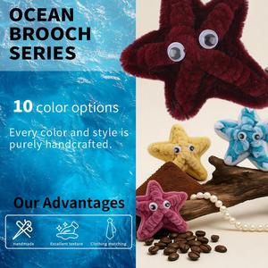 Atelier de broches étoile de mer à yeux bouleux : Créez une jolie étoile de mer à yeux mobiles avec des tiges en chenille – Choisissez parmi 10 couleurs amusantes - Product Image 2