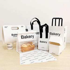 Juego de Empaque Personalizado para Panadería, Caja de Papel y Bolsa de Transporte con Logotipo para Café, Postres y Comida para Llevar, Cajas de Panadería - Product Image 1