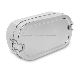 OEM Lightweight Stainless Steel Adult <b>Lunch</b> <b>Box</b> 2 <b>Compartment</b> Luxury Style Leak Proof Dishwasher Safe Food Grade Material 650ml - Product Image 3