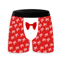 Caleçons Boxers Homme Noël à Motif Nœud Papillon – Nouveauté Festive Smoking – Sous-vêtements Confortables et Extensibles pour les Fêtes