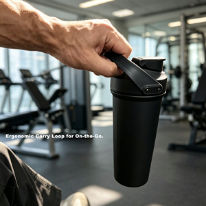 Botella Mezcladora de Proteínas de Acero Inoxidable para Gimnasio, 24 oz, a Prueba de Fugas, Aislada, para Mezclar Proteínas en Polvo - Product Image 5