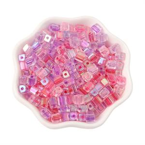 Hisenlee 5mm verre <span class=keywords><strong>sucre</strong></span> Cube perles perles <span class=keywords><strong>en</strong></span> vrac pour bricolage à la main perles Bracelet collier accessoires <span class=keywords><strong>de</strong></span> vêtement - Product Image 5