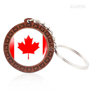 Portachiavi in legno Souvenir Canada America messico giamaica Bahamas cile Cuba Barbados brasile perù Argentina Flag portachiavi a cupola in vetro - Product Image 3