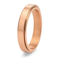Bague anti-stress virale TikTok en acier inoxydable, étanche, inaltérable, hypoallergénique, avec spinner, cadeau de fête, vente en gros