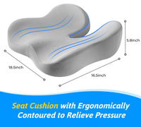 Coussin de siège ergonomique en mousse à mémoire de forme à large soutien des hanches, en forme de U, pour chaises de bureau, fauteuils roulants et confort des sièges domestiques - Vente en gros