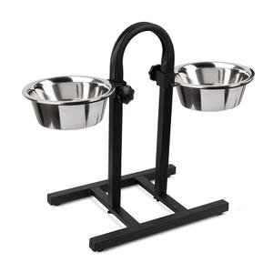 Stainless Steel <b>Dog</b> <b>Bowl</b> With Black <b>Stand</b> - Product Image 1