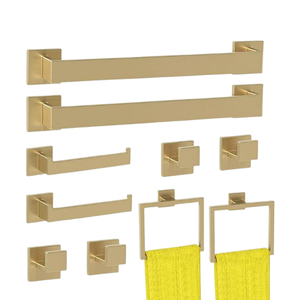 Thiết kế hiện đại Brushed Nickel phòng tắm phần cứng Set treo tường bao gồm 16 inch khăn thanh nhà vệ sinh giữ giấy áo khăn móc - Product Image 6