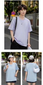 Camisetas Casuales de Algodón Grueso de 230 g/m² con Estampado Personalizado, Tallas Grandes, para Hombre y Mujer, Ropa Urbana Personalizada - Product Image 3