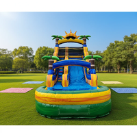 Nouveau design, directement de l'usine, toboggan aquatique gonflable en PVC coloré, toboggan aquatique gonflable commercial en PVC pour la location de fêtes d'enfants