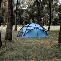 Tente dôme géodésique 4 saisons avec logo personnalisé, robuste, pour 10 personnes, imperméable, coupe-vent, pour base-camp et expéditions