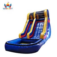 Vente chaude adulte toboggan gonflable maison de rebond plongeur toboggan gonflable château gonflable avec piscine pour enfants