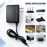 Adaptateur secteur mural US 12V 1.5A 18W avec connecteur DC 5.5x2.1mm personnalisable en option pour commutateur HDMI et éclairage LED