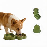 Bol pliable en silicone gel arrondi pour alimentation lente - Bol alimentaire portable étanche, antidérapant et anti-étouffement pour chiens et chats