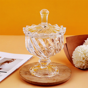 Modern Simple Transparent Glass Sugar Jar Preserved Fruit <strong>Snack</strong> Nut <strong>Storage</strong> Jar Wedding Candy Cup Wholesale - Product Image 4