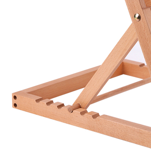Huixishi - Caballete de Arte de Madera de Pino y Haya Duradero, Color Marrón Claro, Portátil, Ajustable, para Estudio, 27x81cm, con Logotipo Personalizado - Product Image 5
