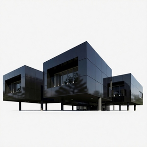 5361 Gloss Black Polyester Coating ACP Thickness Range Retail Store Exterior Facade Lightweight - Product Image 3