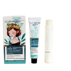 Jiaying ที่ไม่มีแอมโมเนียย้อมผมสีดำธรรมชาติกึ่งถาวรเกรดผม200มล. ครีมปกปิดผมหงอกทันสมัย6-8สัปดาห์ - Product Image 1