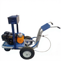 Pistolet pulvérisateur automatique à poussée manuelle, machine à peinture à froid à moteur hydraulique pour marquage routier avec haute efficacité