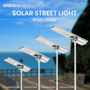 Farola <span class=keywords><strong>Solar</strong></span> Integrada SRESKY, Impermeable, para Exteriores, Todo en Uno, <span class=keywords><strong>Luz</strong></span> <span class=keywords><strong>Solar</strong></span> LED para Calle - Product Image 1