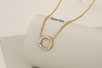 Ensemble de 3 pièces en acier inoxydable imperméable à l'eau, incrusté de strass, collier rond pour femmes, bracelet et boucles d'oreilles.