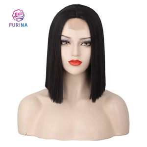 Venta al por mayor de alta calidad de encaje frontal resistente al calor pelucas de pelo sintético parte media colorido Arco Iris precio barato - Product Image 2