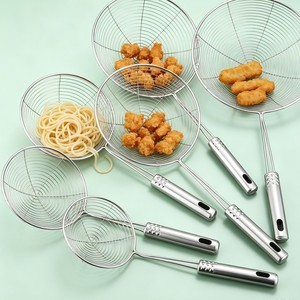 Stainless Steel Strainer Set 5pcs Kitchen Colander For Noodles Fried Food <b>Hot</b> Pot Straining With Anti Scald Handle - Product Image 1