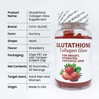 Gummies OEM au glutathion et au collagène saveur fraise – Complément sous marque privée pour l'éclat de la peau, le soutien des cheveux et des ongles