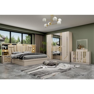Ensemble de <span class=keywords><strong>chambre</strong></span> <span class=keywords><strong>à</strong></span> <span class=keywords><strong>coucher</strong></span> moderne de style minimaliste italien de luxe avec armoire et grand lit, en MDF, emballage amovible, meubles de <span class=keywords><strong>chambre</strong></span> <span class=keywords><strong>à</strong></span> <span class=keywords><strong>coucher</strong></span> pour la maison - Product Image 2