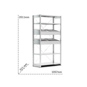 Fami ST1026 1057x321x2011mm Étagère pour petites pièces à 6 niveaux avec séparateurs - Product Image 3